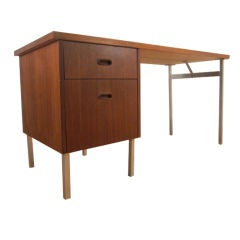 Fantastic Walnut Desk with Chrome Legs
