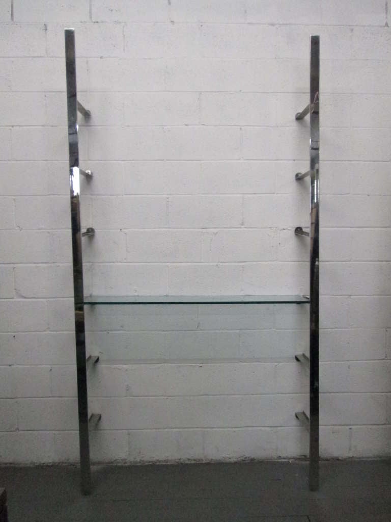 WallMounted Chrome Display by Milo Baughman For Sale at 1stDibs