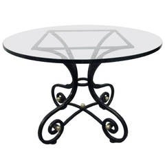 French Wrought Iron and Bronze Table 3