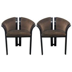 Pair of Italian Sculptural Side Chairs 6