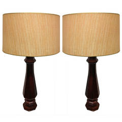 Pair of Decorative Rosewood Lamps 6