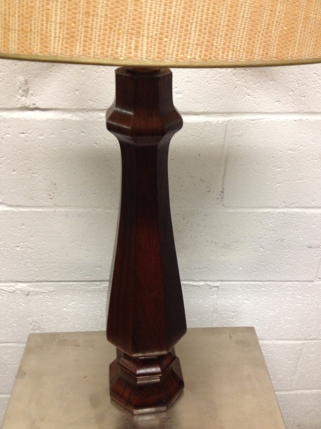 Mid-20th Century Pair of Decorative Rosewood Lamps For Sale