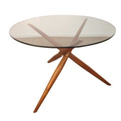 Solid Mahogany Three Leg Table