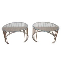 Pair of Decorative Chrome Tables