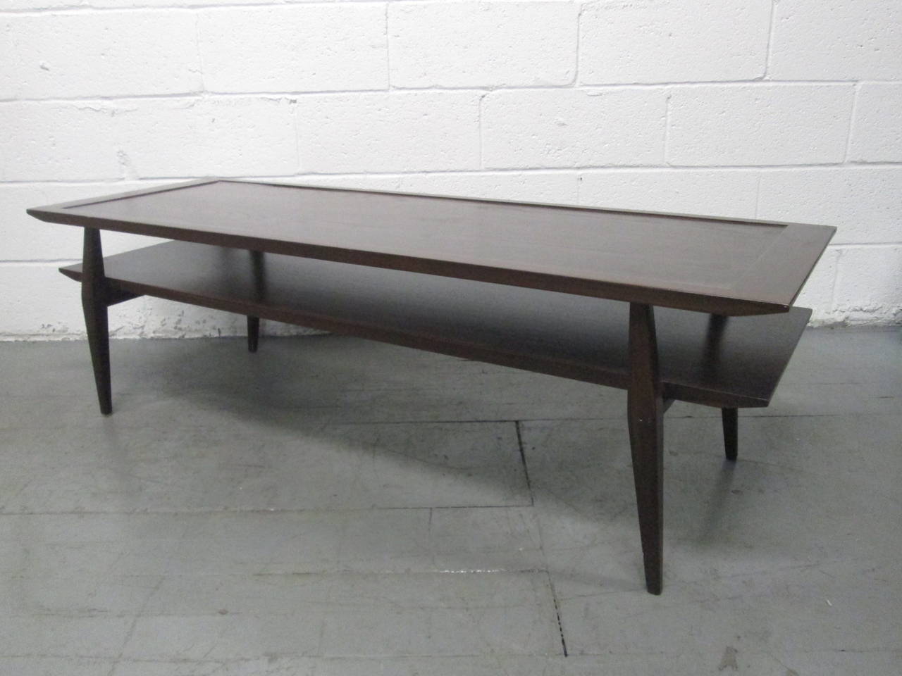 Two tier coffee table by Bertha Schaefer for Singer & Sons.