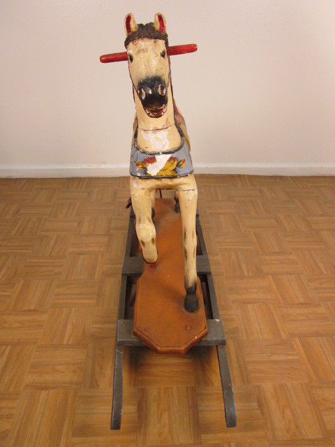 vintage painted rocking horse