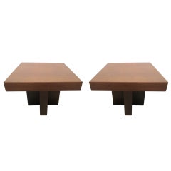 Pair of Walnut Occasional Tables by Milo Baughman 7