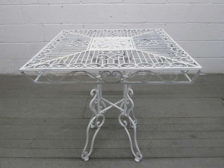 American Wrought Iron Victorian Table & Chair Set
