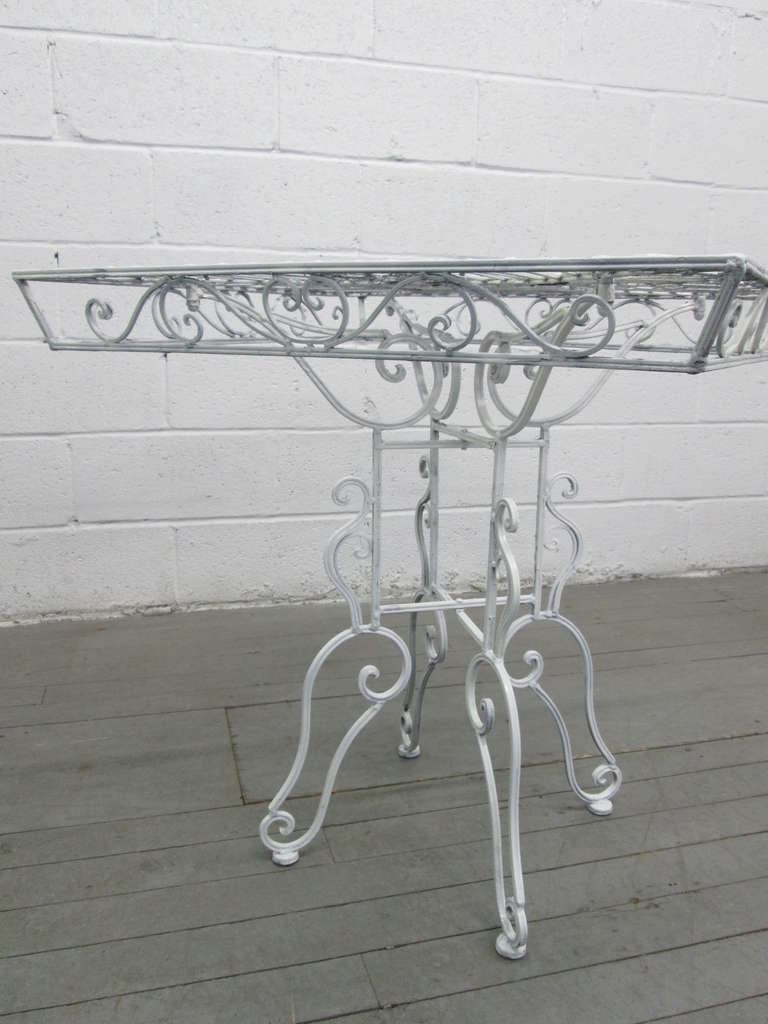 Mid-20th Century Wrought Iron Victorian Table & Chair Set