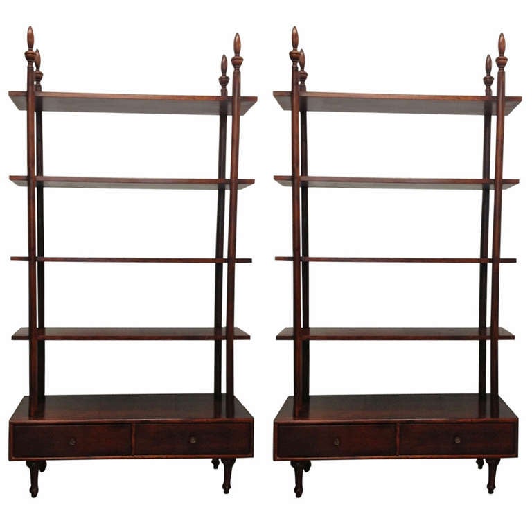 Pair of Rosewood Étagère