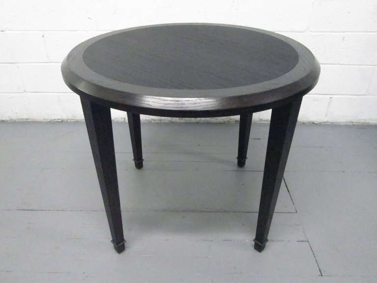 Cerused Oak Center Table with a black finish.
