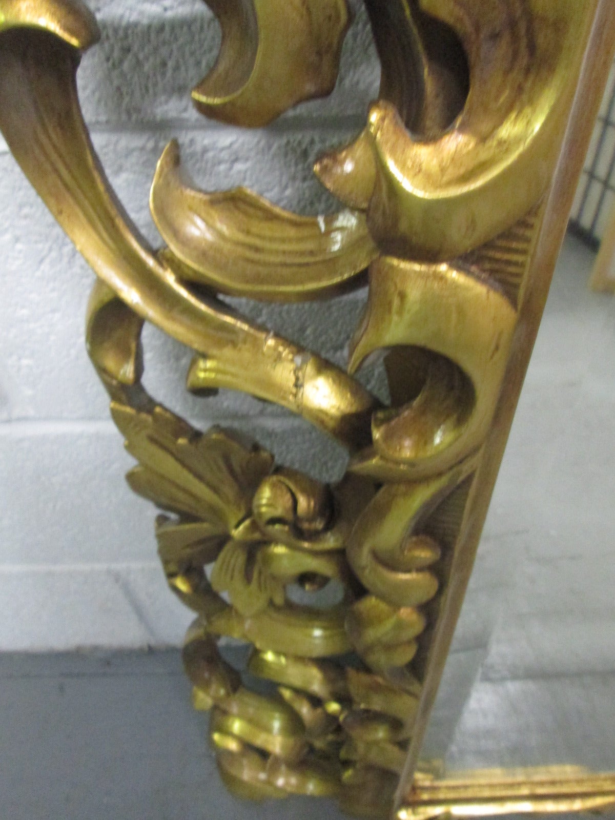 Carved Wooden Gilt Mirror 2