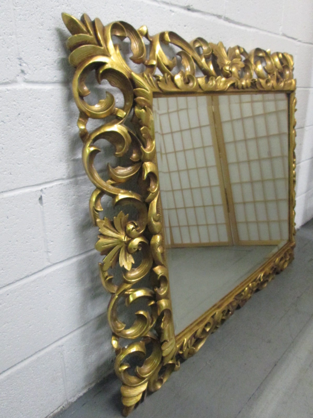 Carved Wooden Gilt Mirror 1