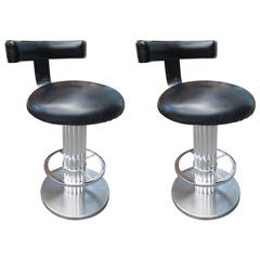 Pair of Swivel Bar Stools by Designs for Leisure