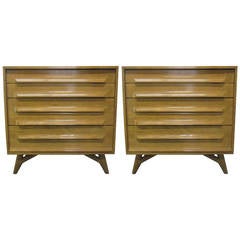 Pair of Cerused Oak Chests 5