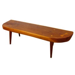 Walnut Slab Top Table / Bench   ss