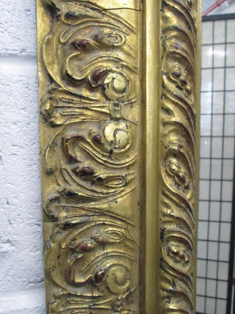 Gold Gilt Rectangular Mirror In Good Condition In New York, NY