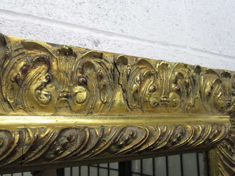 Mid-20th Century Gold Gilt Rectangular Mirror