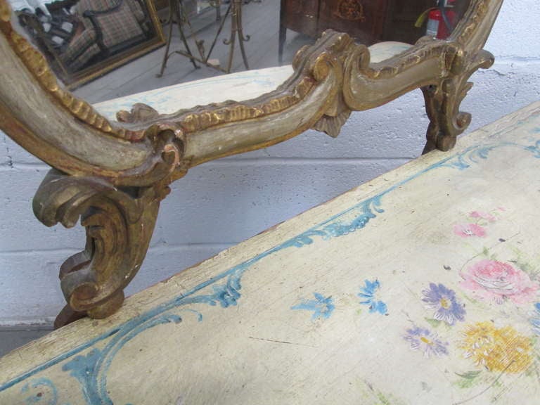 19th Century Venetian Rococo Style Painted Vanity 3