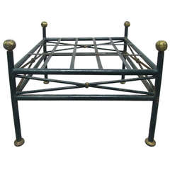 French Painted Wrought Iron Bench 6