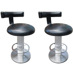 Pair of Swivel Bar Stools by Designs for Leisure