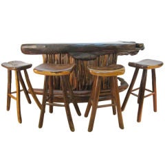 Rare Rosewood Bar and Stools 2