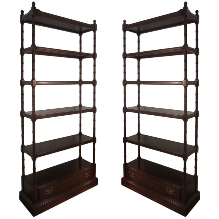 Pair of Cherry Wood Bookcases