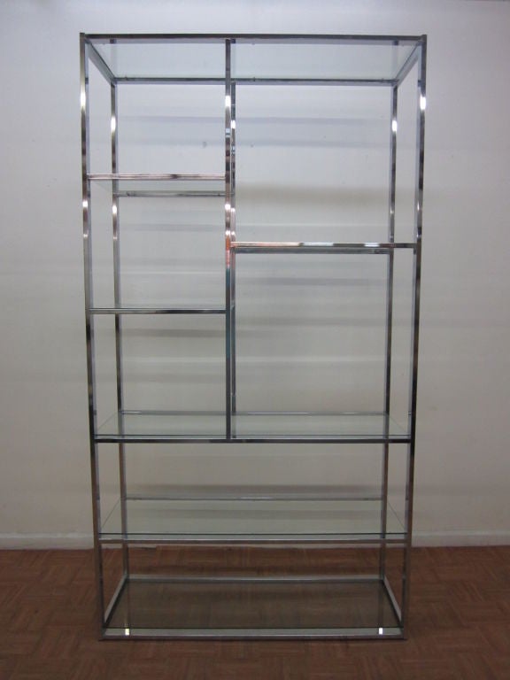 Milo Baughman Chrome Etagere