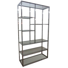 Milo Baughman Chrome Etagere
