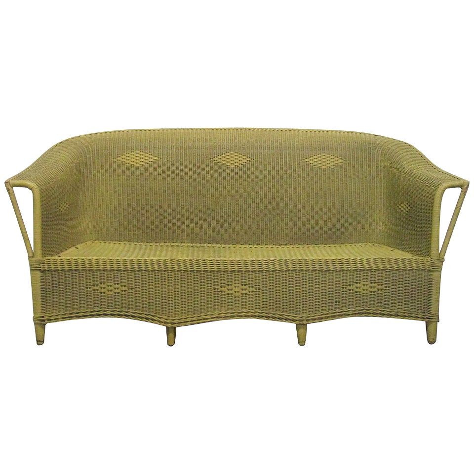 Victorian Wicker Sofa Style of Lloyd Loom