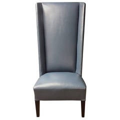 Italian Leather High Back Chair 8