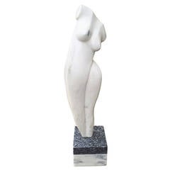 Oversized Nude Italian Marble Sculpture 8