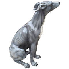 Italian Ceramic Dog Sculpture 1