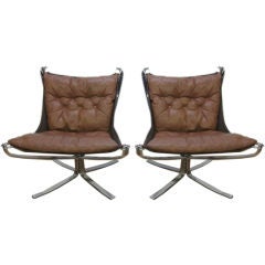 Pair Falcon Chairs by Sigurd Ressel