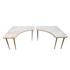 Pair of Italian Decorative Marble Top Tables