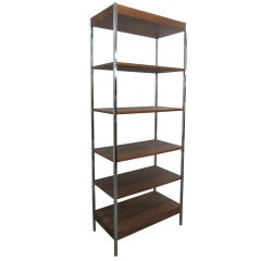 1960s Chrome & Walnut Etagere 10