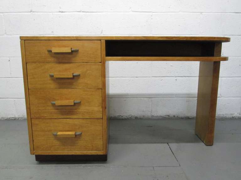 Streamline Desk in Birch by Eliel Saarinen for Johnson Furniture Co.