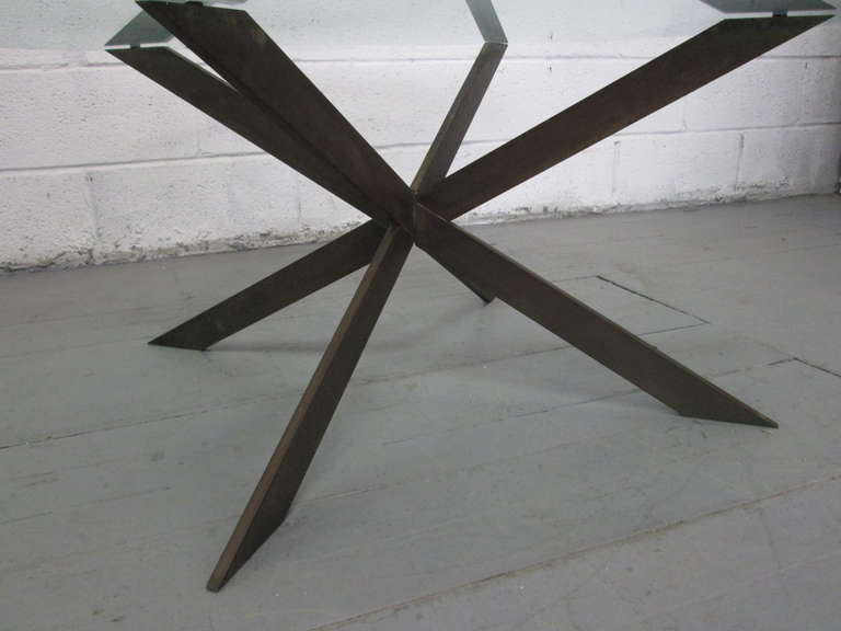 Mid-20th Century Pace Bronze and Glass Top Coffee Table