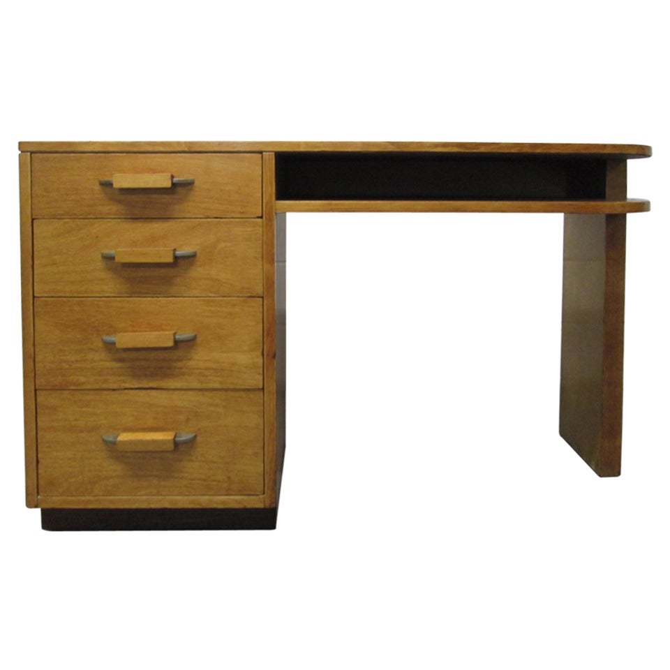 Streamline Desk in Birch by Eliel Saarinen for Johnson Furniture Co.