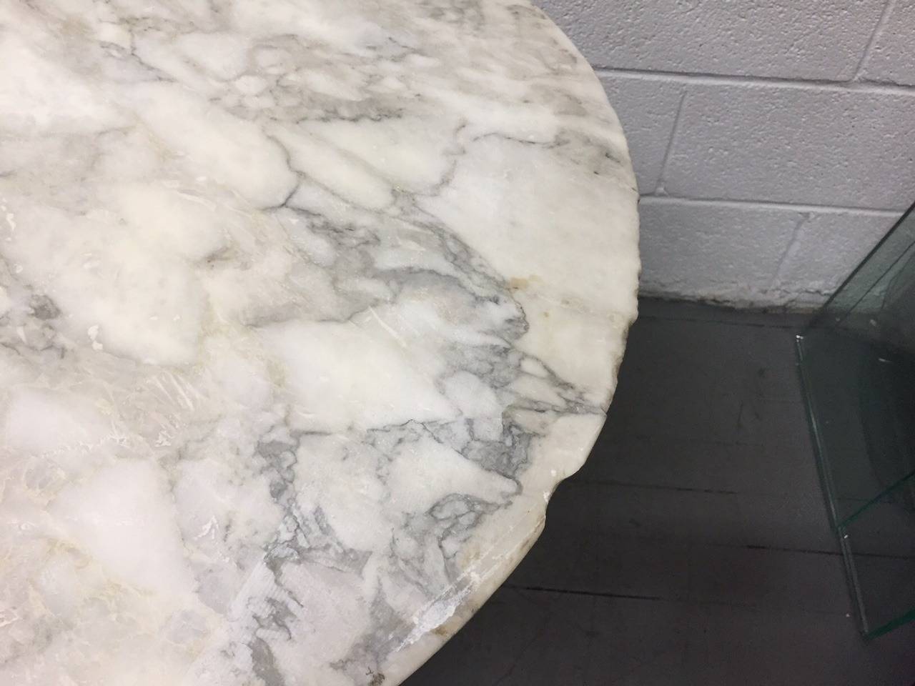 Mid-Century Modern Oval Marble Table by Nicos Zographos