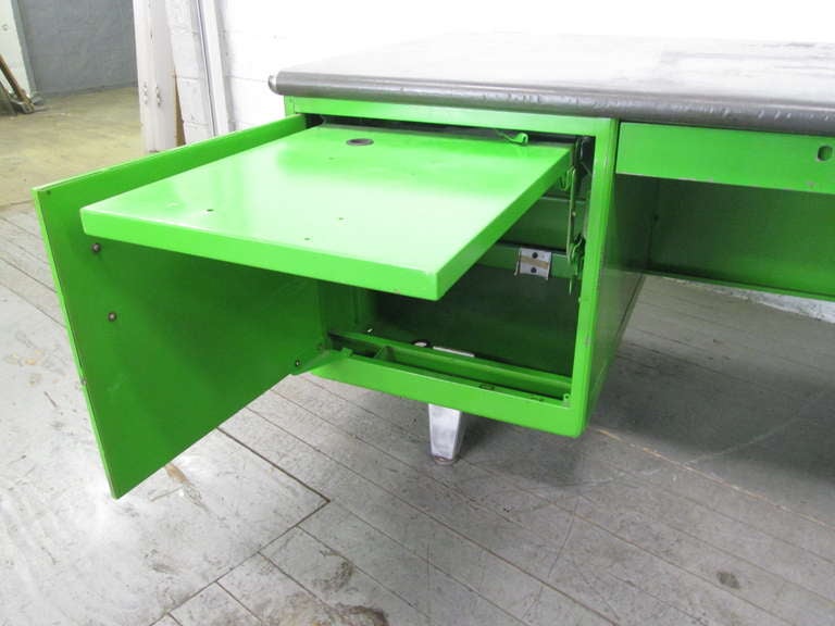 1950s Industrial Green Desk 1