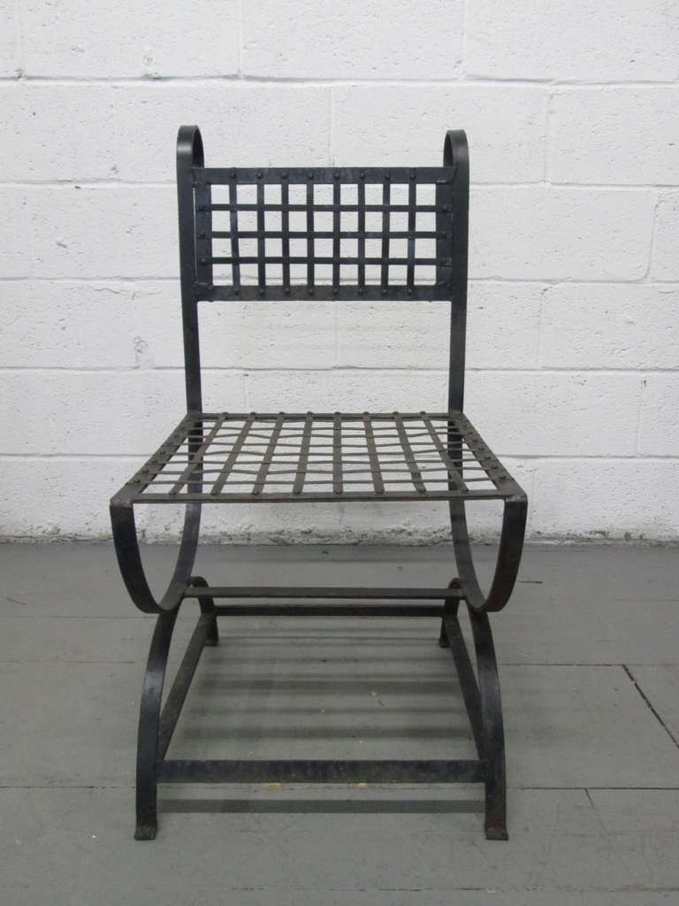 Four French Wrought Iron Chairs For Sale at 1stdibs