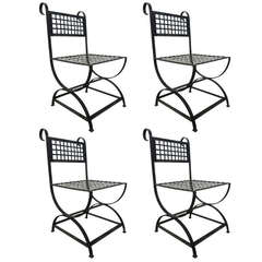 Four French Wrought Iron Chairs 2
