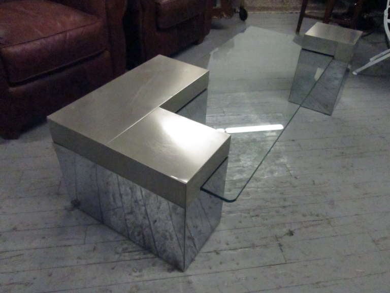 American Chrome  Coffee Table Style of Paul Evans