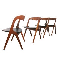 Set of 4 Vamo Sonderborg Teak Chairs