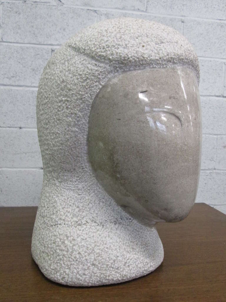 American Modern Marble Bust Sculpture For Sale