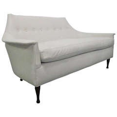 Tufted Leather Sofa Paul McCobb Style 8