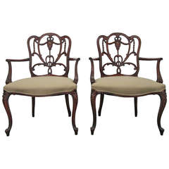 Pair of Hepplewhite Style Armchairs 7