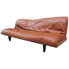 Leather Convertible Sofa by De Sede