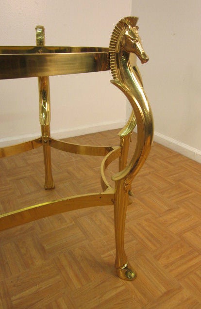 20th Century Elegant Large Brass Table by Baker Furniture Co.